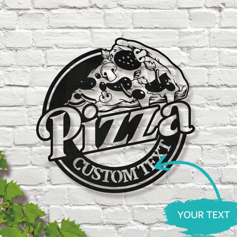 Pizza Metal Wall Art Outdoor Decor Italian Restaurant Tin Sign Custom