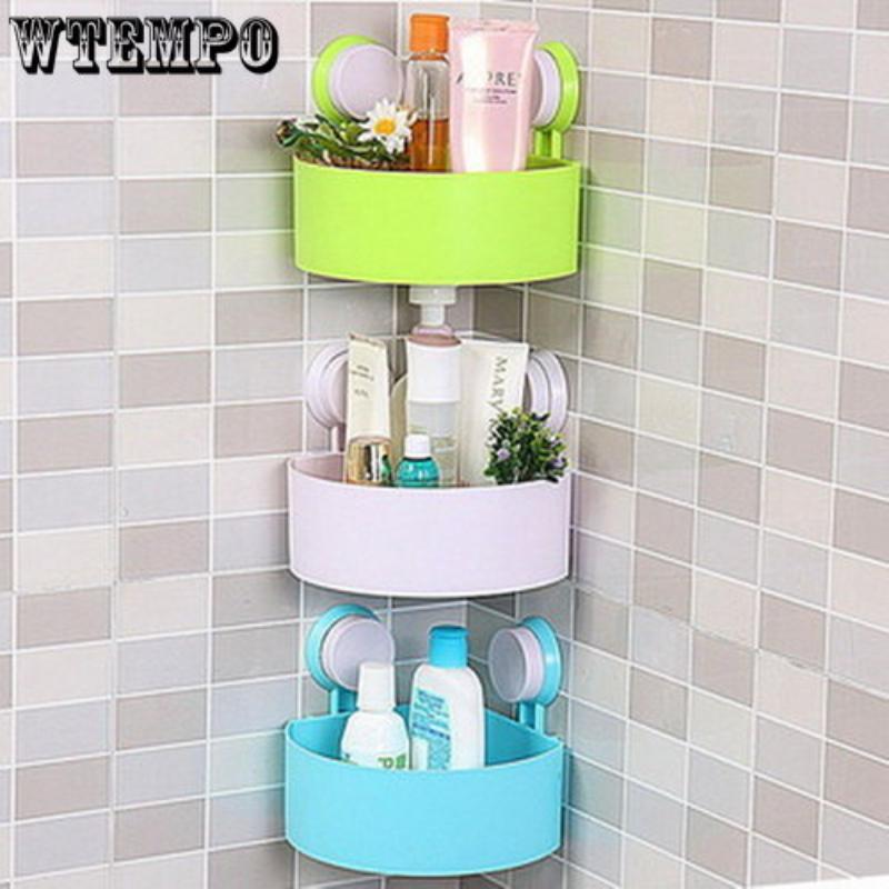 

Без пробивки ванная комната Стойка Настенный туалет Хранение Пластиковые присоски Треугольная настенная подвеска Без отверстий Органайзеры