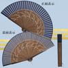Folding Made in Comes with Bag and Gift Silk Short Large Unisex Fireworks Japanese Summer Kabuki Heatstroke Prevention Easy to Blue [Ganve] Men's Fan,