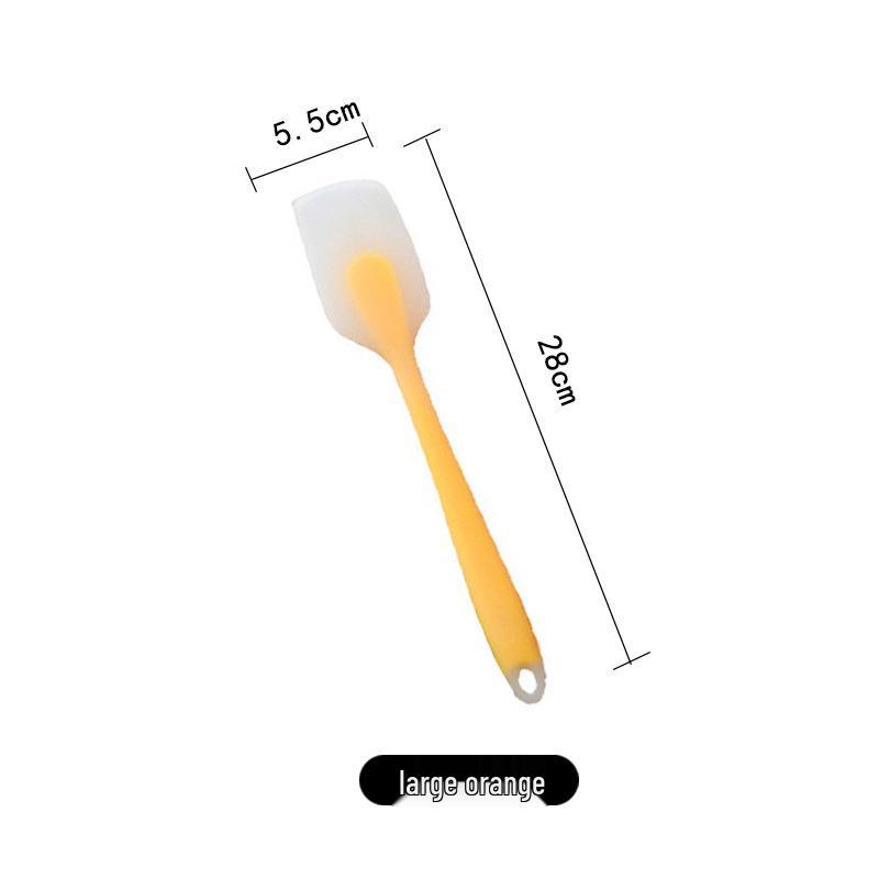 Cake Cream Silicone Spatula Set - Food-Grade, Translucent, Integrated Baking Tool (Small & Large Sizes)