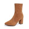 Fashion Women Slim Ankle Boots Fashion Elegant Pointed Toe Shoes Autumn High Heel Women's Short Booties 2025 New