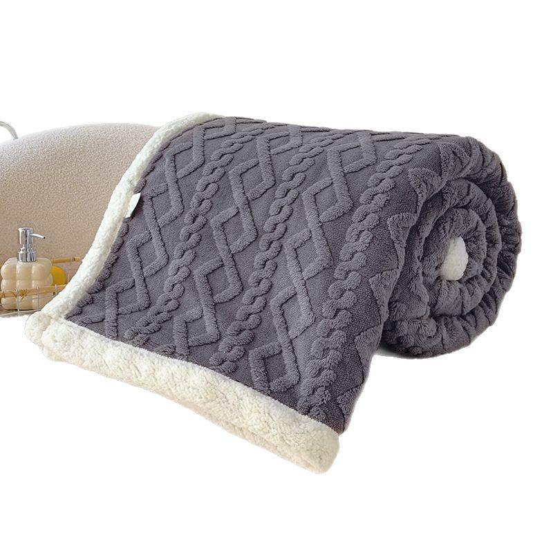 Soft Fluffy Lamb Fleece Blanket Office Nap Sofa Cover All Season Air Conditioning Small Blanket