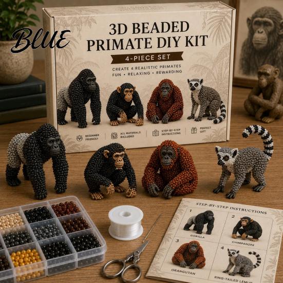 Yetişkinler İçin Boncuk Sanatı Kiti Boncuklu Hayvan DIY Kiti 3D Küçük El İşi Sevimli Örümcek Ahtapot Masa Dekorasyonu Orangutan Kuş Başlangıç Seviyesi Aile Projesi Ev Hafta Sonu