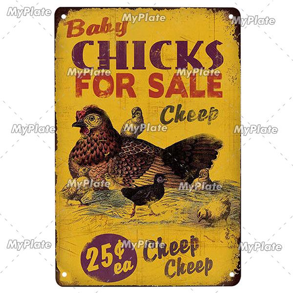 MyPlate Fresh Egg Metal Sign Vintage Plaque Tin Sign Home Decor Bar Sign Coop Ckicks Art Poster Outdoor Decor