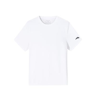 Comfortable Simple Solid Color Round Neck Pullover Breathable Sports Short Sleeve T-Shirt Men Tops Pure-White 952527115-1