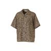 Onitsuka Tiger Printed Fashion Polo Button Short Sleeve Shirt Men shirts Light-Brown 2181B047-200