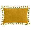 Furn Dora Pom Pom Velvet Rectangular Cushion Cover