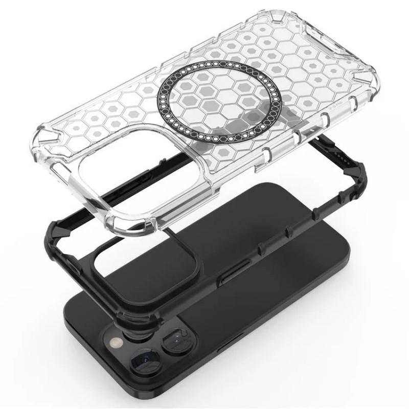 For iPhone 12 Pro 6.1 inch Phone Case Compatible with MagSafe WANLONFENG FC Series with Tempered Glass (Big Lens Hole)