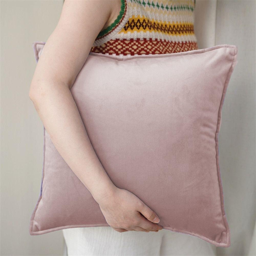 Nordic Style Velvet Throw Pillow Cover Solid Color Skin-friendly Cushion Cover Soft Large Size Sofa Pillowcase Living Room