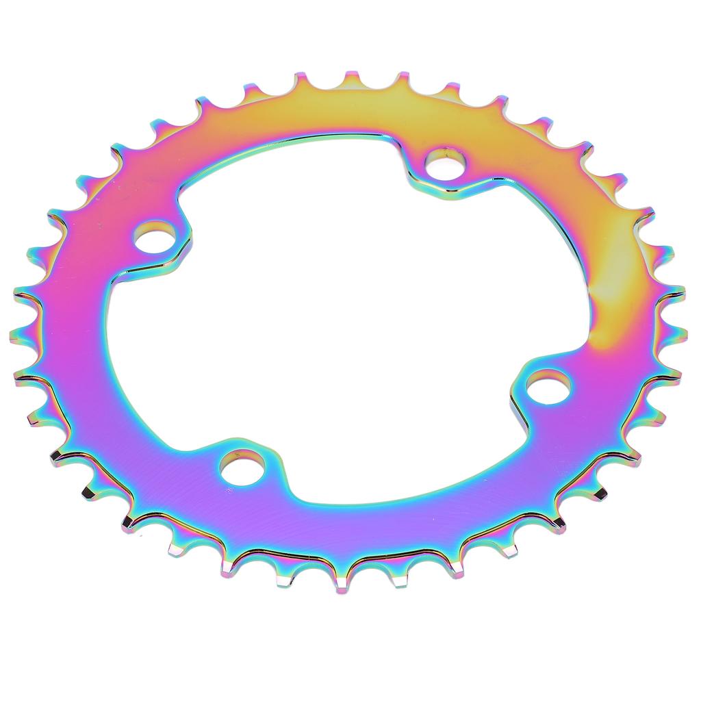 104 BCD Mountain Bicycle Narrow Wide Round Chainring Repair Colorful Single Chain Ring38T Round Chainring  104BCD