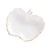 Ceramic Jewelry Dish for Women Small Fruit Shaped Trinket Tray with Ruffle Trim Desktop