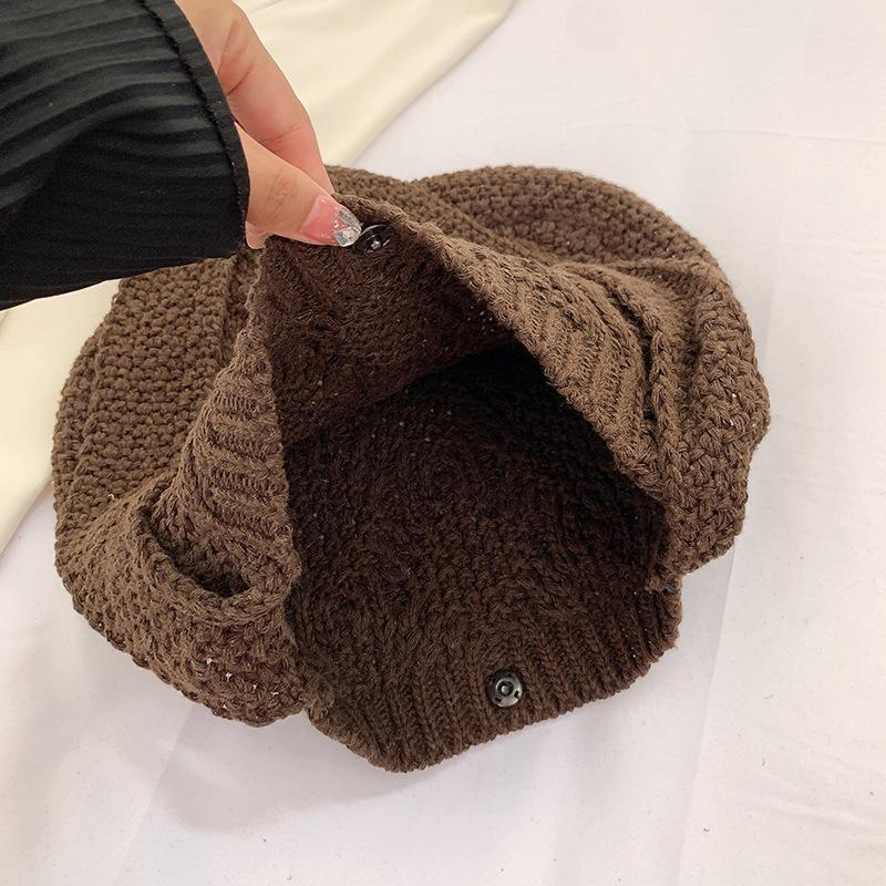 Crochet Womens Shoulder Bags Ladies Designer Knitted Handbags Tote Summer Beach Boho Bag Purses Shopper Satchel KTY