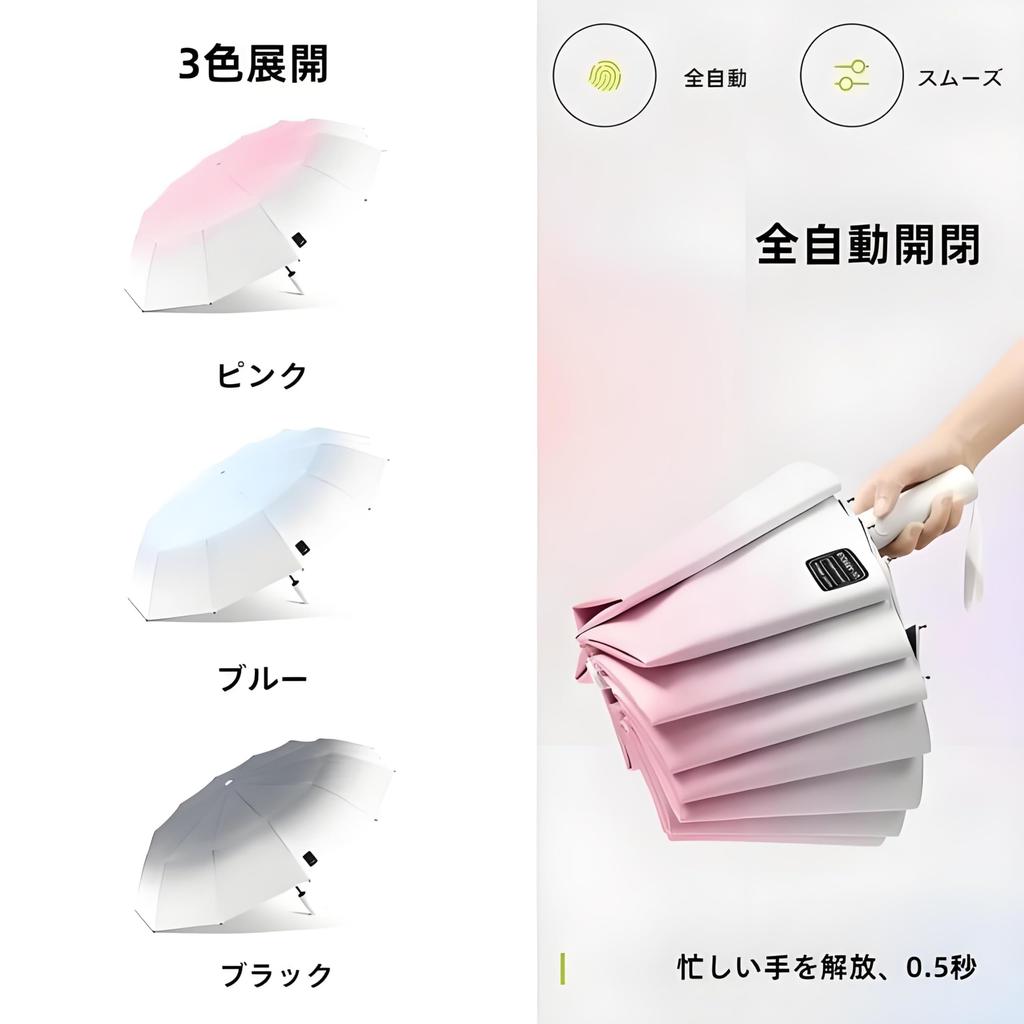 IOLOYU Folding Folding Automatic Opening and Lightweight Folding Large Size Folding Parasol and Rain Umbrella for UV Folding For For Both Sun and