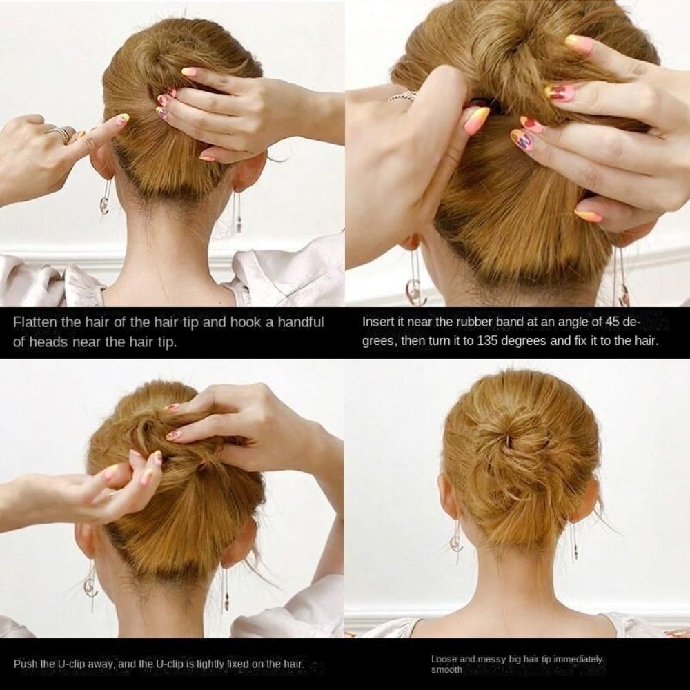 Lot de 50 barrettes à cheveux en forme de U pour femme, pinces à cheveux noires pour salon de coiffure