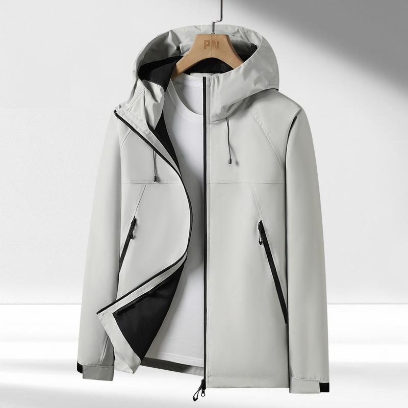 New single-layer jacket spring and autumn couple outdoor sports windproof waterproof jacket trendy casual color matching jacket