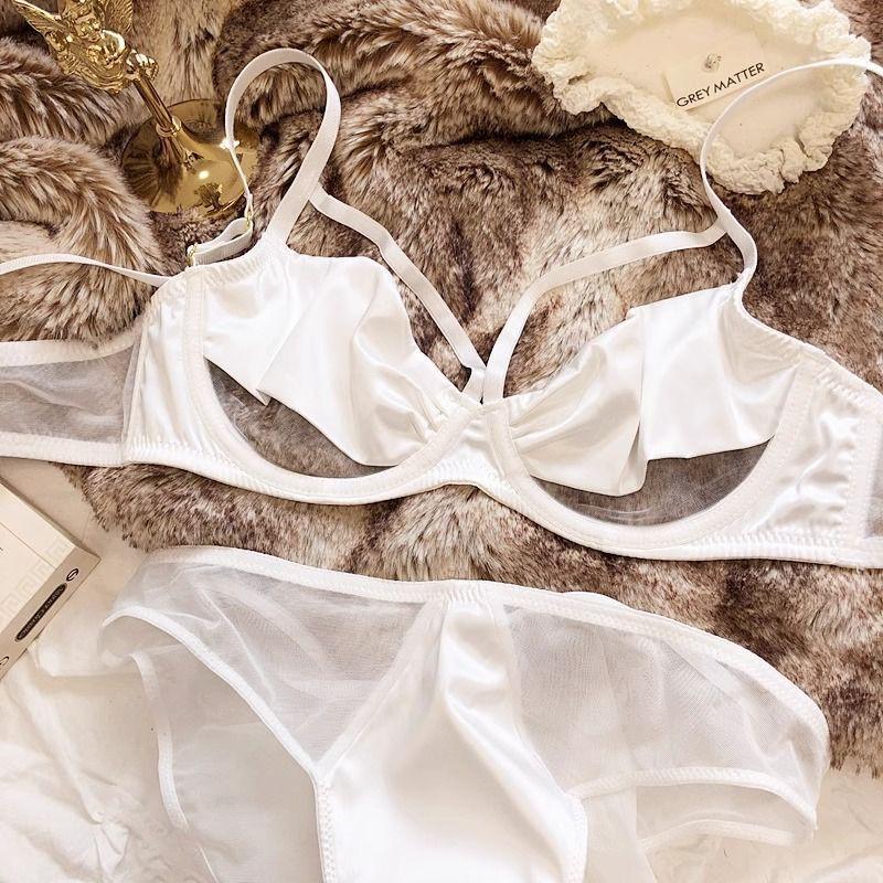 Sexy Wireless Bra Set Push Up Support Thin Breathable Lingerie Women