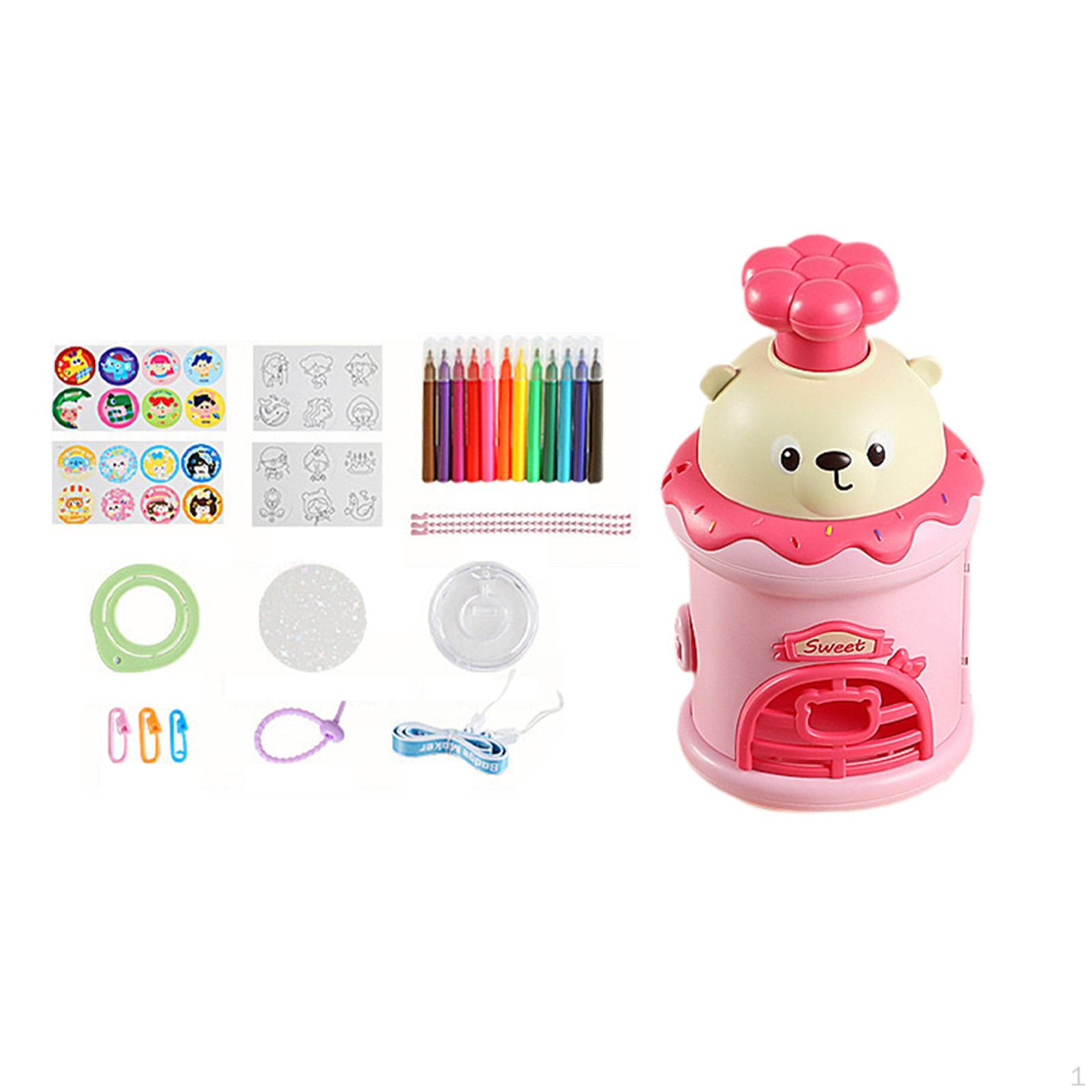 

Машина для изготовления значков, Набор пуансонов для рукоделия, вечеринок, милый, портативный, креативный розовый