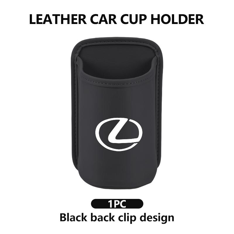 

Car Seatback Water Cup Box Leather Mug Drinks Storage Bag Accessories For Lexus UX250h RX450h RX300 GX470 CT200h RX400h NX300h