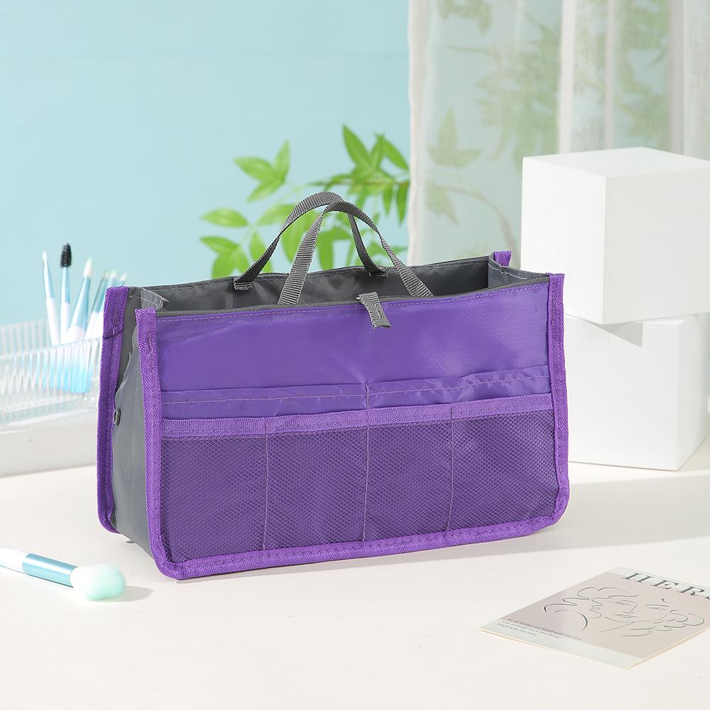 Large Capacity Portable Cosmetic Bag Double Zipper Travel Toiletry Organizer with Handle KTB