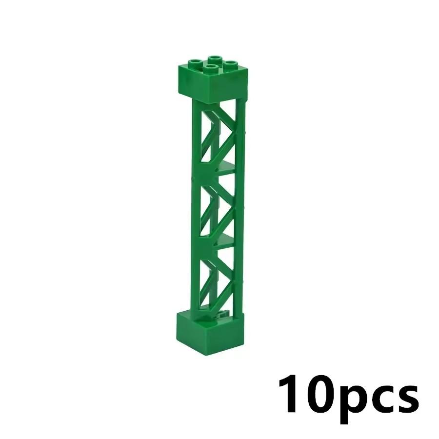 Non-Toxic Building Block Part 10Pcs Moc Pillars Bricks 2X2X10 Support Baseplate Bridge Pillar Girder Bracket Column Toys Compatible 95347