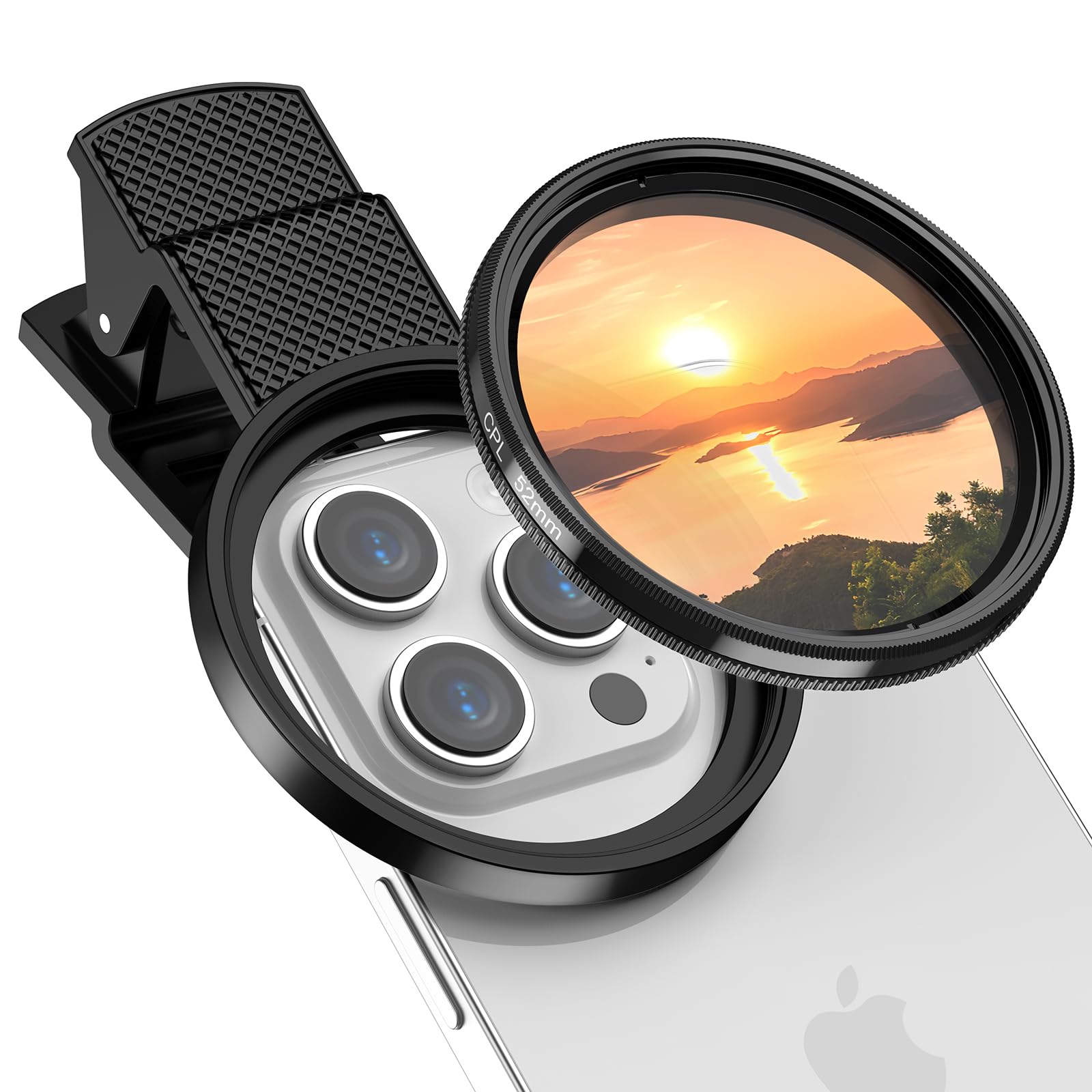 

CPL Filter 52mm Lens Filter Polarization Removal Polarizing Filter Reflection Adjustment Smartphone Camera Lens Lightweight Rotatable Easy to