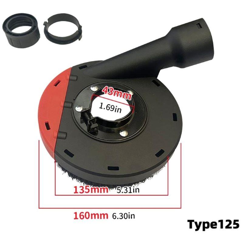 ABBP-115/125/150 Model Surface Cutting Dust Shroud For Angle Grinder Built-In Tight Bristles Dust Collector Attachment