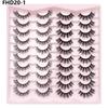 20 Pairs Faux Mink Lashes 3D Fluffy Natural Lashes Makeup False Eyelashes  Russian Strip Lashes Eyelash Extension