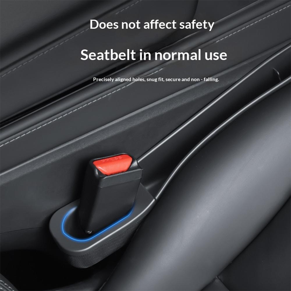 Car Seat Gap Filler Organizer TPE Side Seam Car Gap Filler Leakproof with Storage for Tesla Model 3 Highland Model Y Juniper