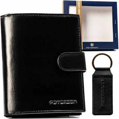 Gift Set: Men's Leather Wallet and Keychain - Peterson
