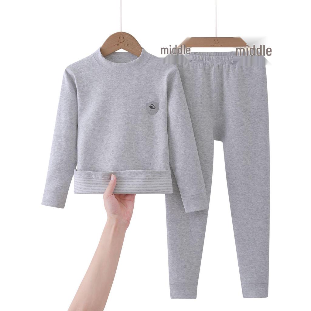 Children's Cotton Underwear Set: Boys' Autumn Clothes & Trousers, Girls' Pajamas, Baby Base Layer, Cotton Flannel Homewear