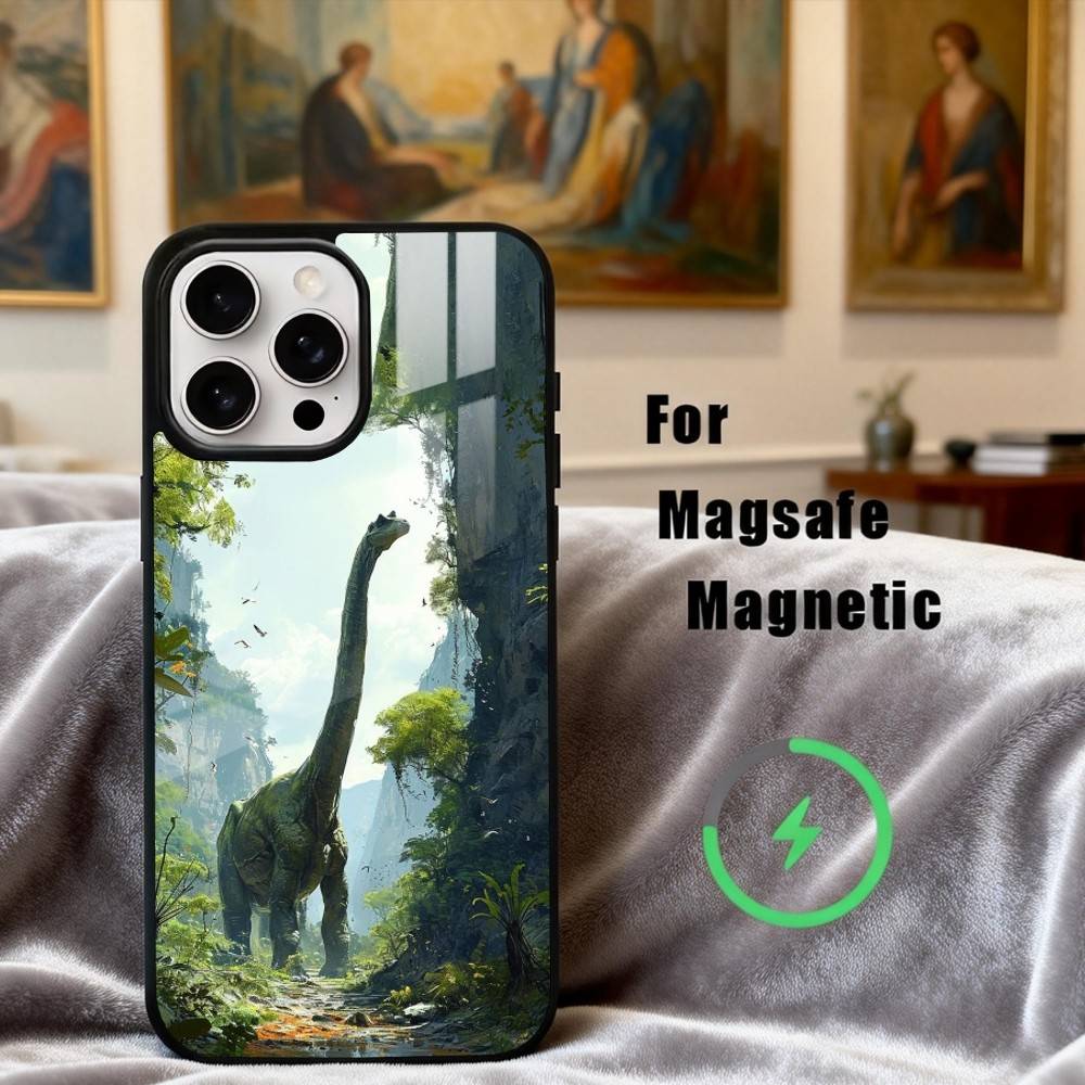 Cool D-Dinosaur Art  Phone Case For iPhone17,16,15,14,13,12,11 Plus,Pro Max Magnetic For Magsafe Wireless Charging