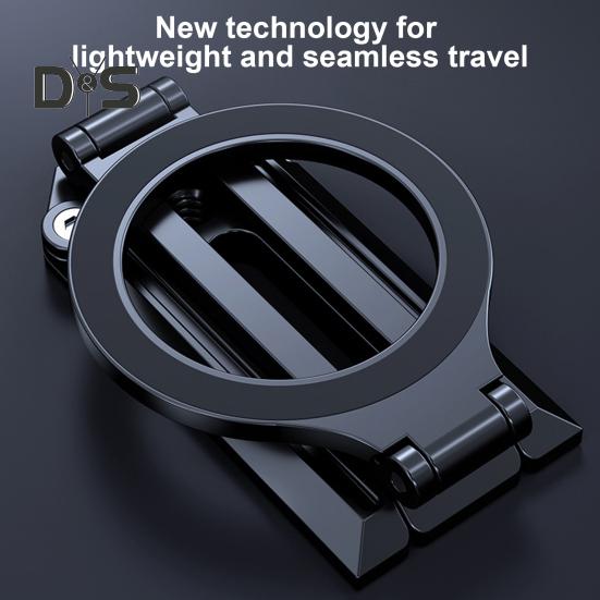 Magnetic Phone Stand Aluminum Alloy Desk Holder for Cell Phone Video Recording Travel Portable Foldable Tripod Adjustable Angle Phone Mount for