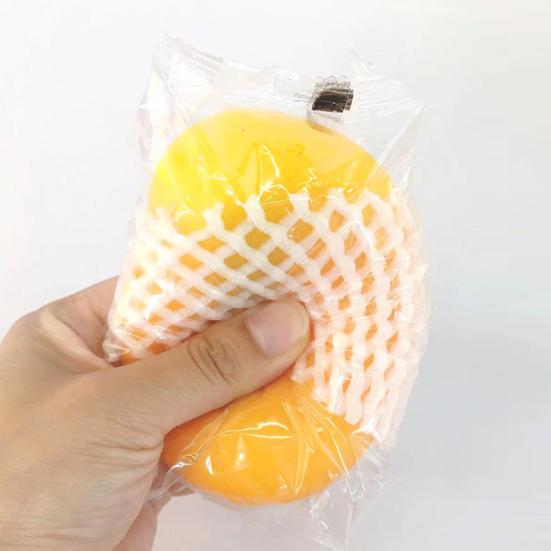 Simulated Squeeze Toys Mango Shape Mini Soft Elastic Fruit Stress Relieving Toy for Kids