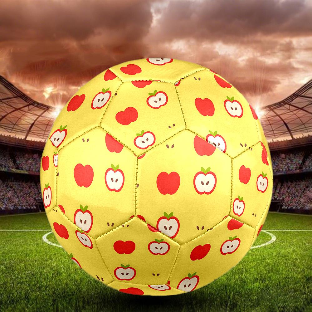 1PC Apple Face Soccer Ball Size 5 Football Machine Sewn Indoor/Outdoor Universal Football A101