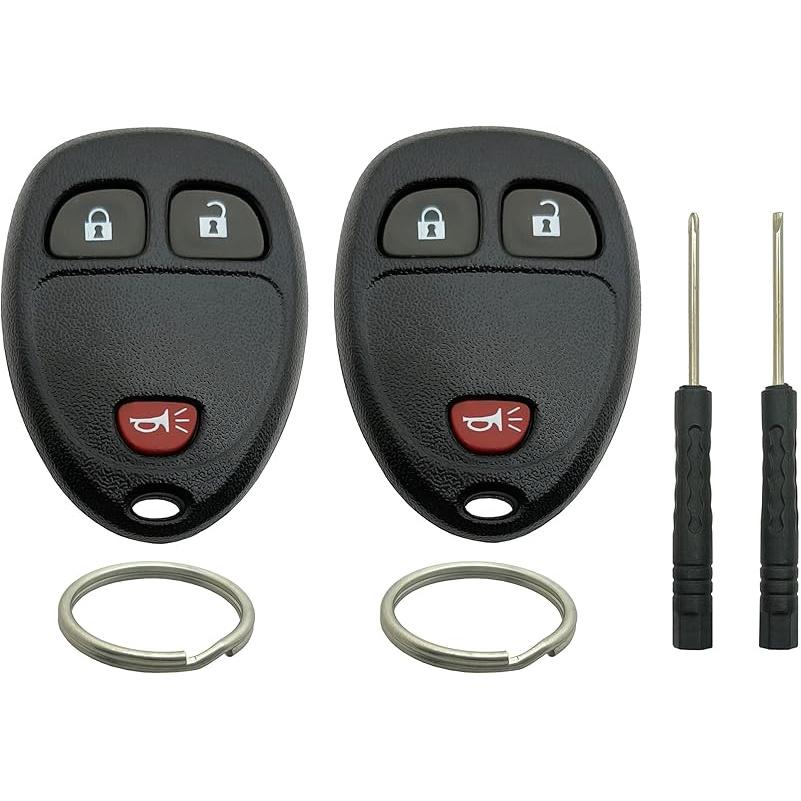 Key Fob Shell Case Replacement Fits for Chevy Silverado Avalanche Equinox Express Traverse GMC Yukon Sierra 1500 2500 3500 HD Acadia 2007 2008 2009
