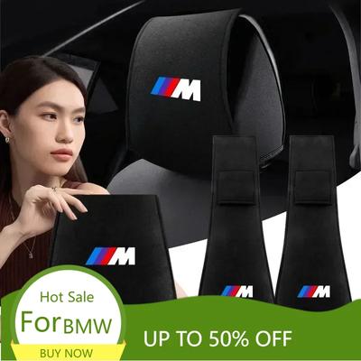 1/2pcs Car Accessories Seat Headrest Protective Covers For BMW M X1 X3 X5 X6 X7 E34 E36 E39 E46 F10 F20 Z4 Performance