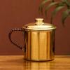Handmade Copper Water Cup with Handle Sturdy Birthday Gifts Drinking Cups Practical for Restaurant Kitchen Wedding Tea Room Cafe
