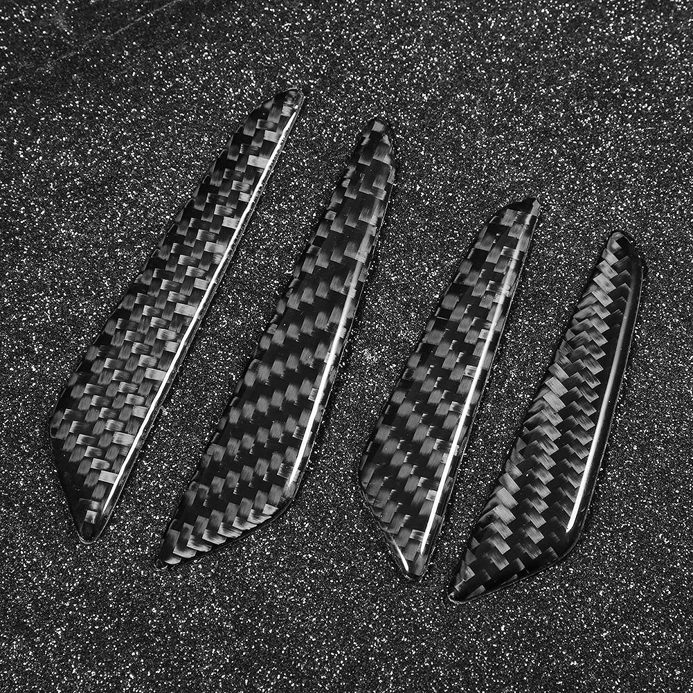 4pcs Car Door Edge Reflector Decorative Protector Anti Collision Crash Bar Strip