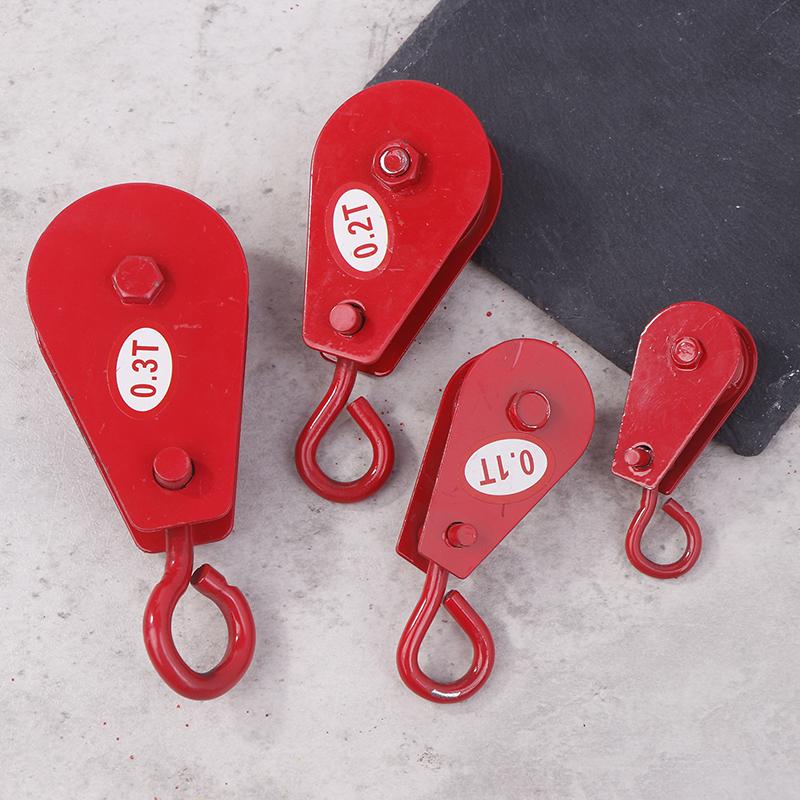 Metalen Katrol 0,05T/0,1T/0,2T/0,3T Enkel Wiel Roterend Hef Touw Katrolblok Gereedschap Marine Trekkracht Katrol Hefwiel Gereedschappen