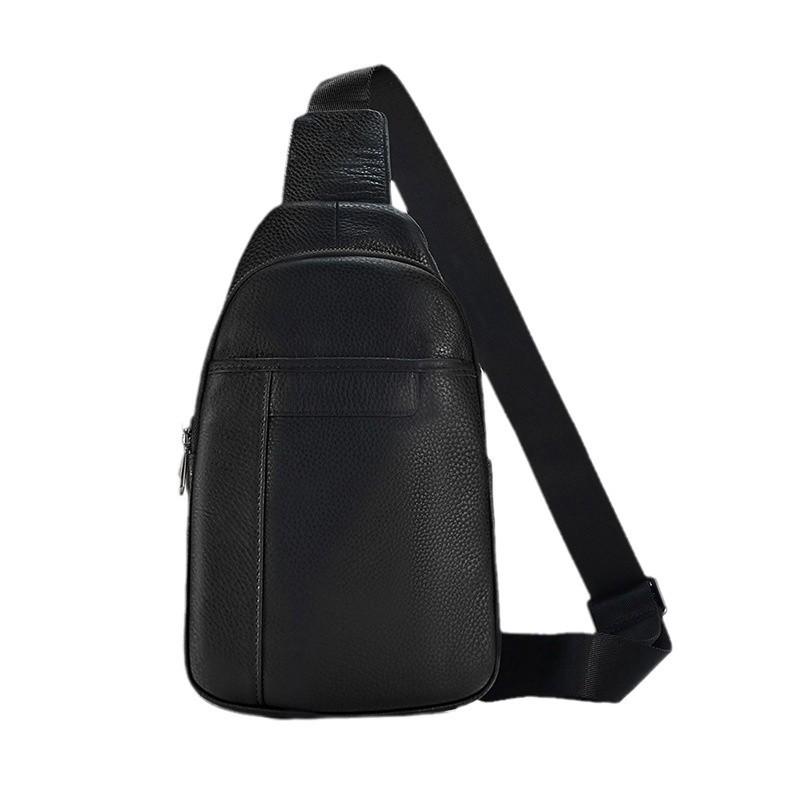 

Мужская сумка кроссбоди из натуральной кожи с зернистой текстурой личи - деловая повседневная мода