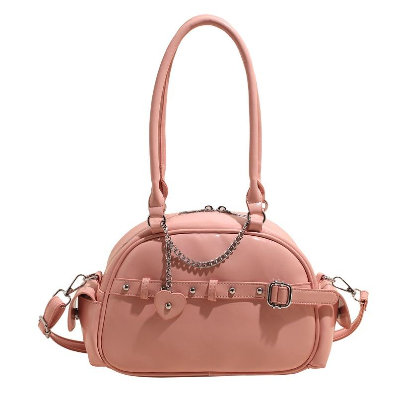 Hand carry high-end bowling bag women's spring and summer new fashion versatile shoulder bag trendy casual messenger bag