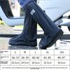 Thickened High Tube Waterproof Riding Shoe Covers Rain Boots over Knee Length Wear Resistant Bicycle Outerwear Shoe Covers