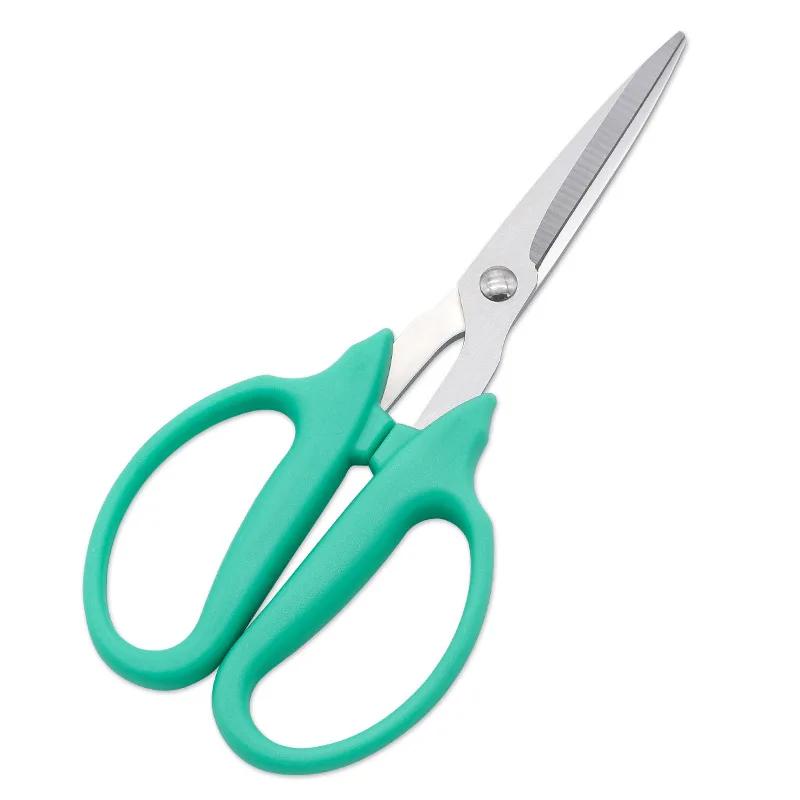 Straight Head Stainless Steel Sharp Pruning Shears ABS Antiskid Handle Hand Tool Household Green Garden Prune Scissors Kitchen