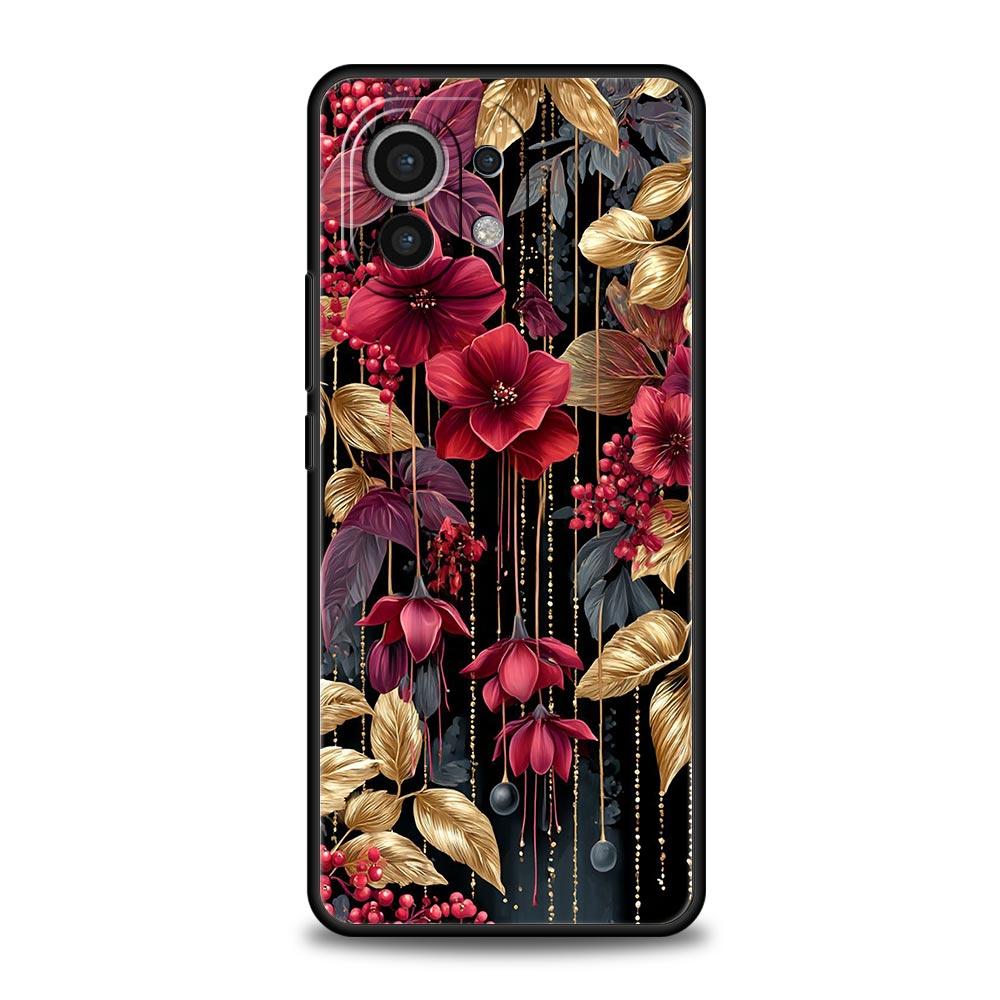 Coque de téléphone abstraite avec motif de plantes et de fleurs pour Xiaomi Mi 17 Pro Max 15 14 13 12 11 Ultra 15T 14T 13T 12T 11T Pro Lite Sacs souples en TPU