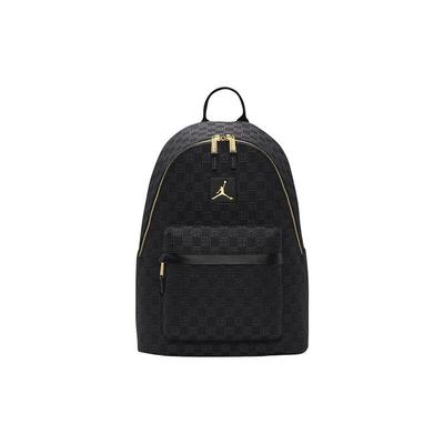 Mochila de Poliéster con Letras Entrelazadas Mochilas Unisex Negra FJ6784-010