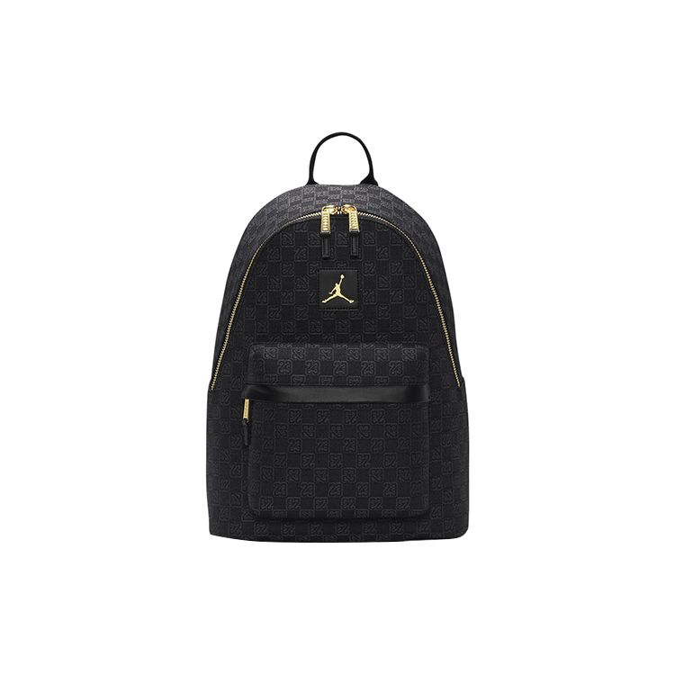 Jordan Interwoven Letter Polyester Backpack Unisex Backpacks Black FJ6784-010 Black