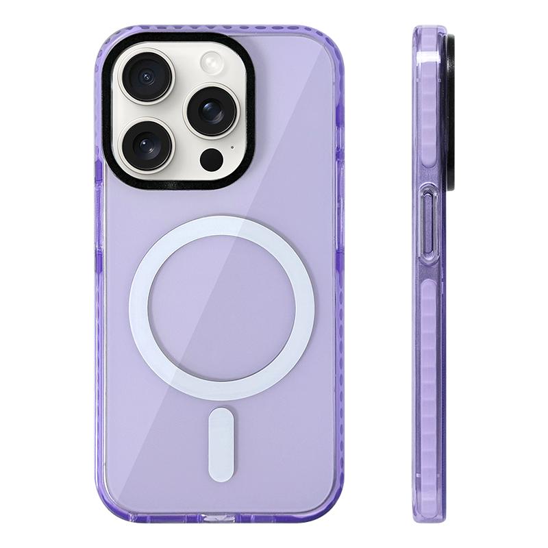 Transparent Neon Color MagSafe Phone Case for iPhone17 16 15 Pro Max 14Pro 13 14 12 Wireless Charging Soft Silicone Bumper Cover