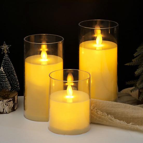 Flickering Flameless LED Candles Battery Operated Fake Electric LED Tea Lights for Wedding Aniversary Halloween Christmas Table Centerpiece
