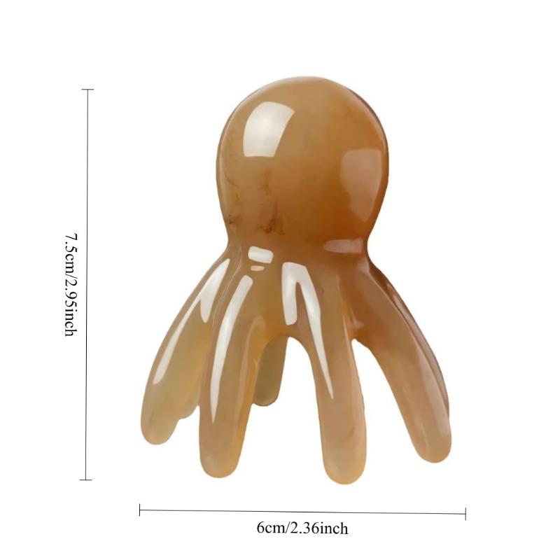 1 handheld octopus wide tooth massage comb, octopus head massager, must-have portable manual head relaxation massager