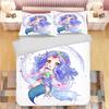 Mermaid Cartoon Printed Quilt Cover Soft Breathable Bedding Set Custom Design for Children Baby Bedroom Home Decoration